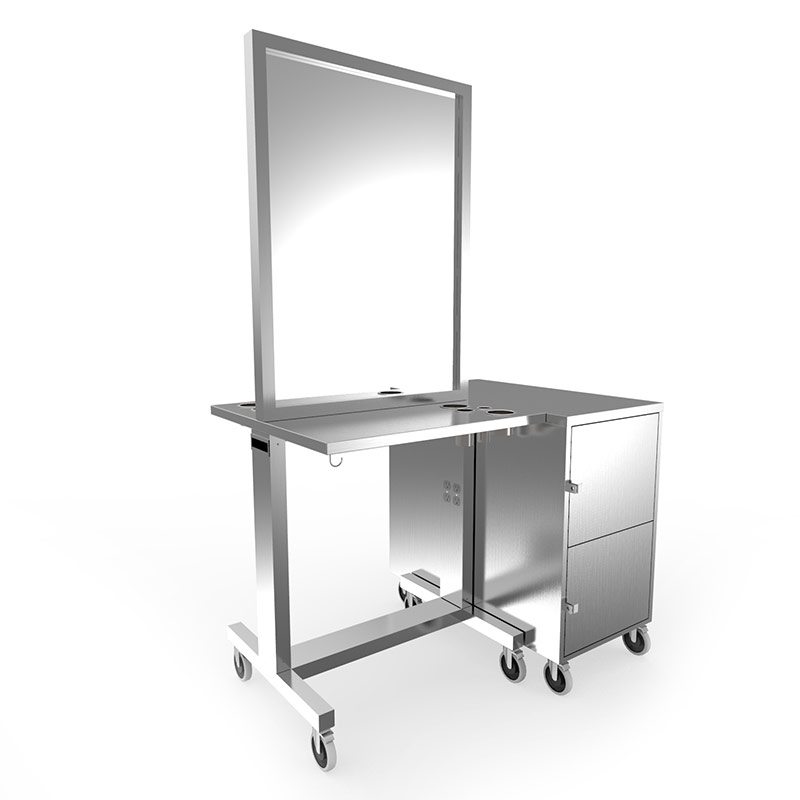 AV-128-SS -Stainless Steel Double Station with Storage