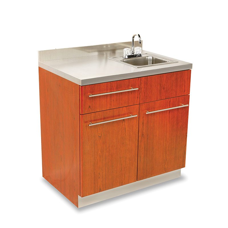 Dispensary Sink Cabinet with Stainless Steel Counter