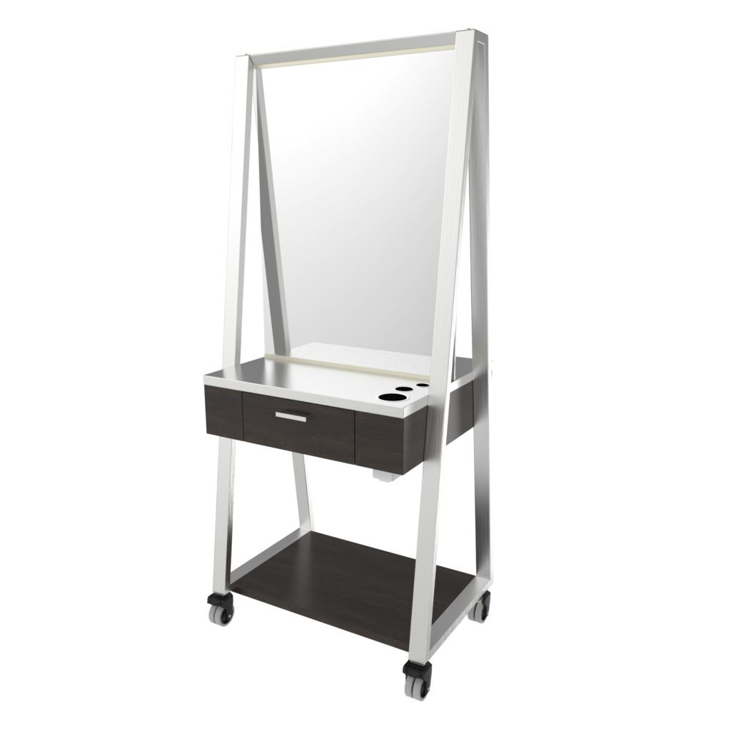 Alison Steel + Wood Double Easel Styling Station