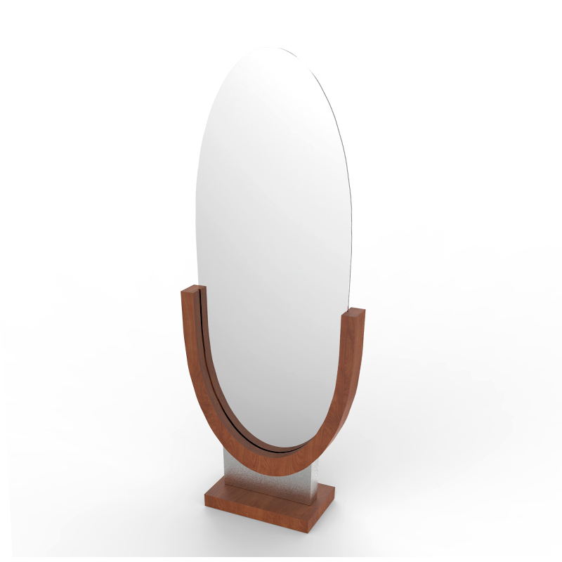 Double Sided Oval Mirror in Wild Cherry