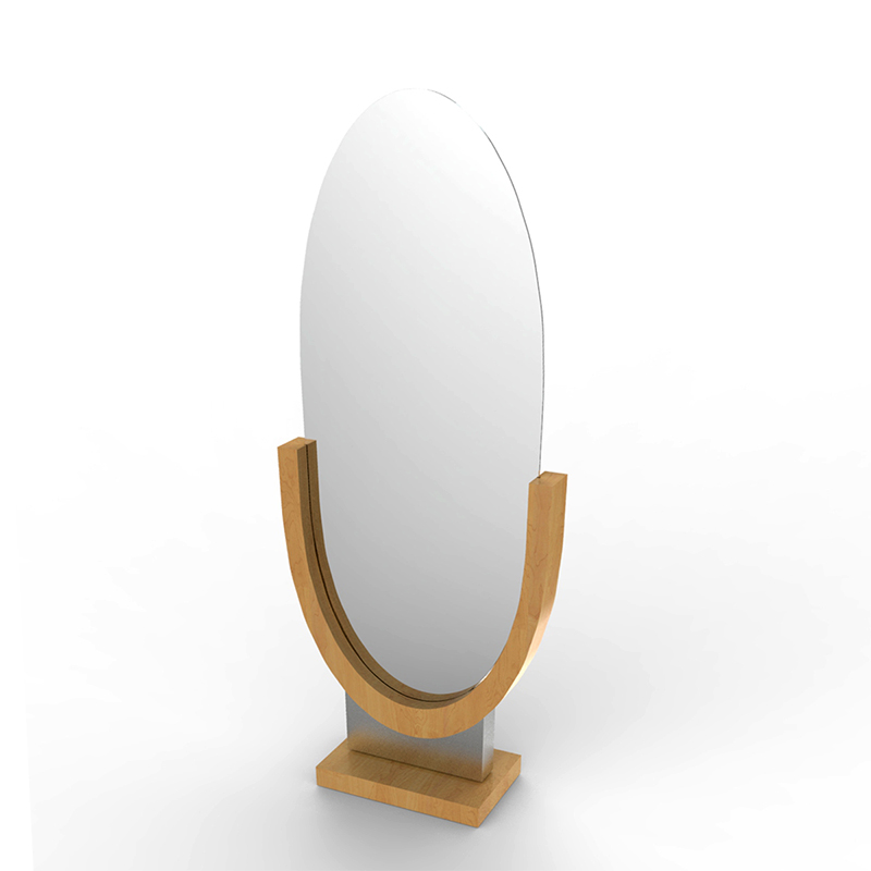 Double Sided Oval Mirror in Kensington Maple